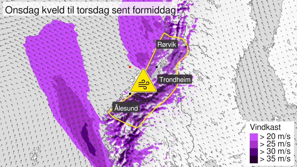 Advarer Mot Kraftige Vindkast - Trondhjemsavisa